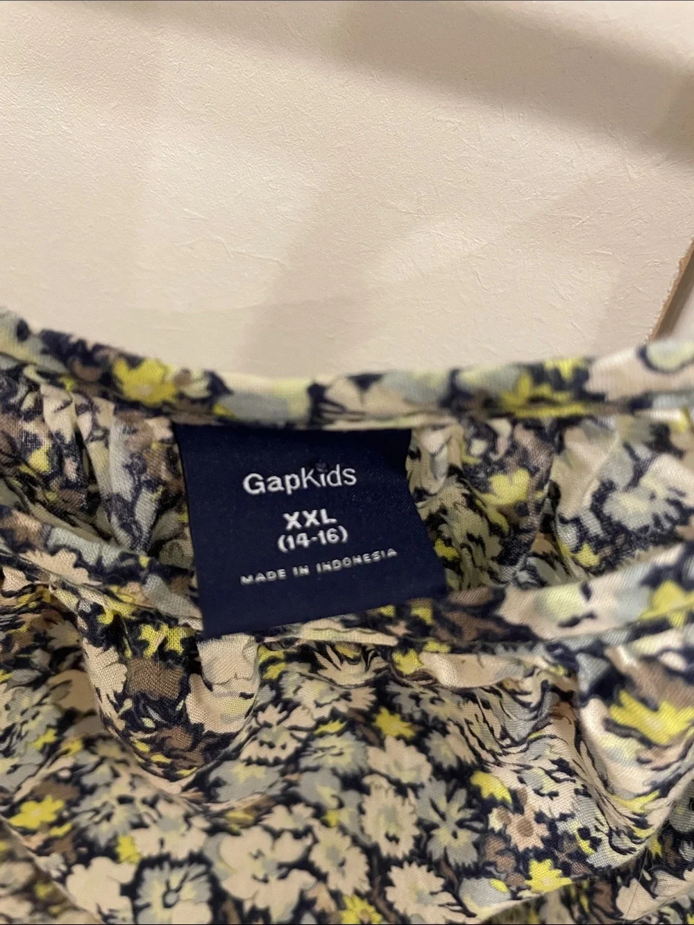 GAP Black and Yellow Floral Tie-Shoulder Cami